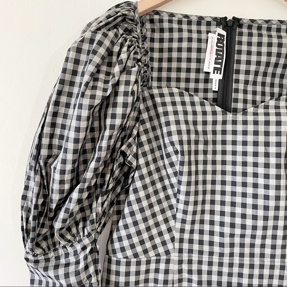 ROTATE BIRGER CHRISTENSEN Gingham shell mini dress - Picture 6 of 16